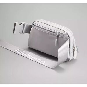 Lululemon Everywhere Belt Bag 1L Silver Drop with White Logo NEW